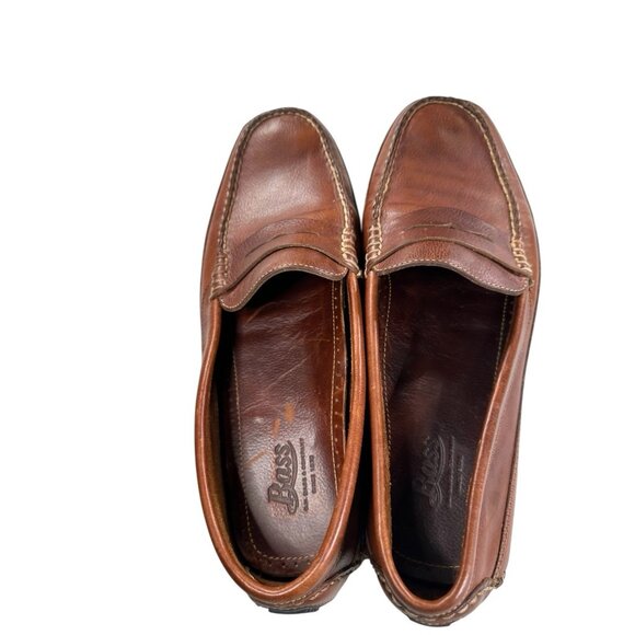 G.H. BASS Mens Size 11.5 D Brown Leather Slip on Penny Loafer Driving Shoes - Picture 8 of 9